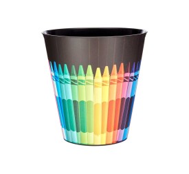 PAPELERA PLASTICO COLORES 27 x 27 x 28 cm.