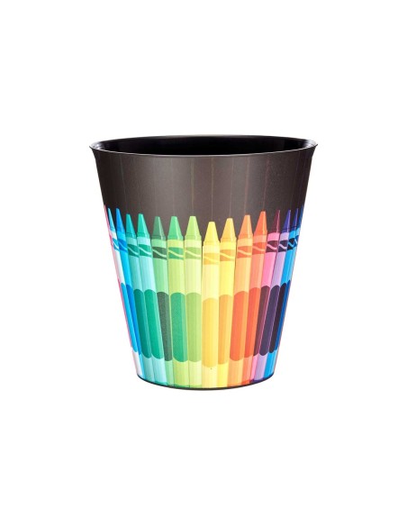 PAPELERA PLASTICO COLORES 27 x 27 x 28 cm.