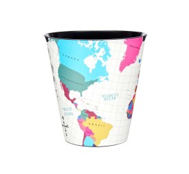 PAPELERA PLASTICO MAPA 27 x 27 x 28 cm.