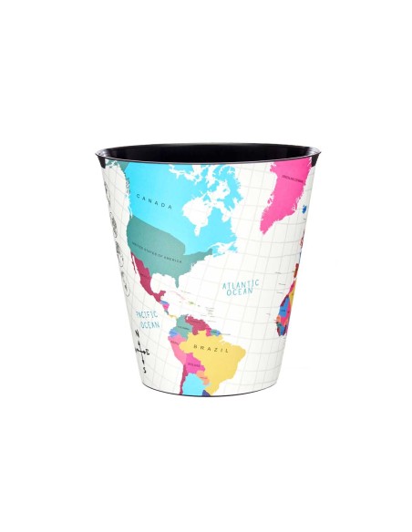 PAPELERA PLASTICO MAPA 27 x 27 x 28 cm.