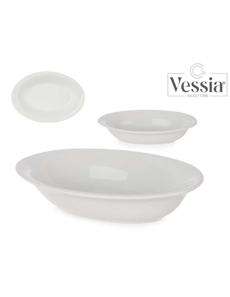 BANDEJA PORCELANA ALTA OVALADA 19 CM