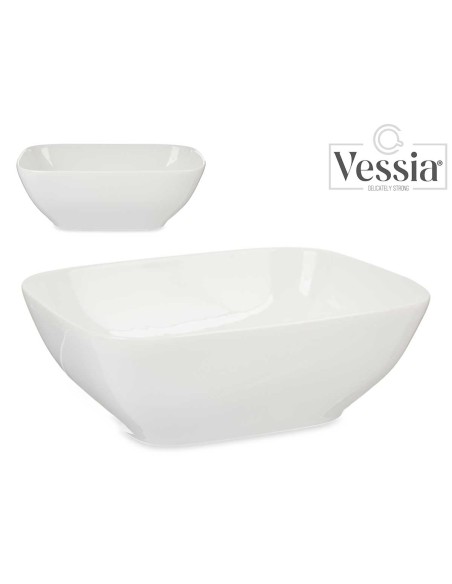 BANDEJA PORCELANA BLANCA RECTANGULAR 15CM