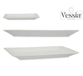 BANDEJA PORCELANA BLANCA RECTANGULAR 36CM