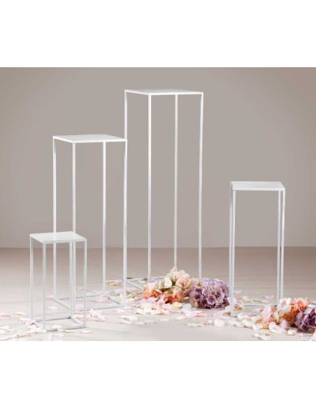 BASE BLANCA SET 4 P20x40H-24x60H-27x80H-GR30X100H