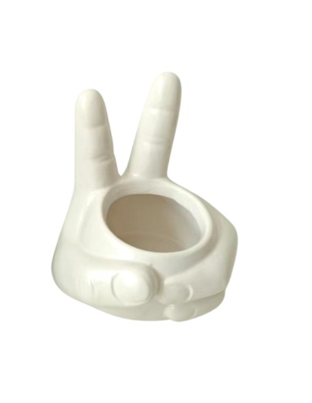 MACETERO MANO VICTORIA.CERAM.B/CO 12X10H13