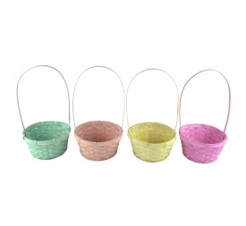 CESTA MIMBRE  4 COL MIX PRIMAVERA C/M D.20H10,5/35