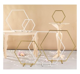 ESTRUCTURA HEXAGONAL MESA D40 ORO
