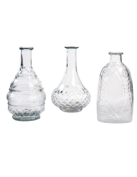 JARRON CRISTAL GRABADO VINTAGE  H23