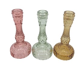 CANDELABRO CRISTAL ART DECO COLOR  D3 H17