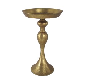BASE PEDESTAL DORADO ENVEJECI D25,5 H42,5