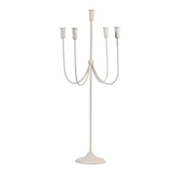 CANDELABRO METALIZADO BLANCO D27 H90