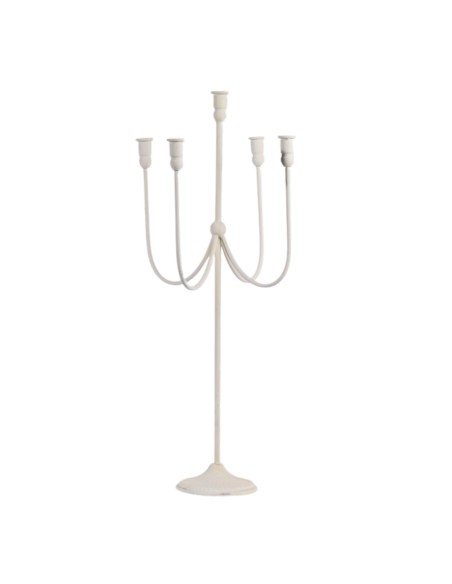 CANDELABRO METALIZADO BLANCO D27 H90