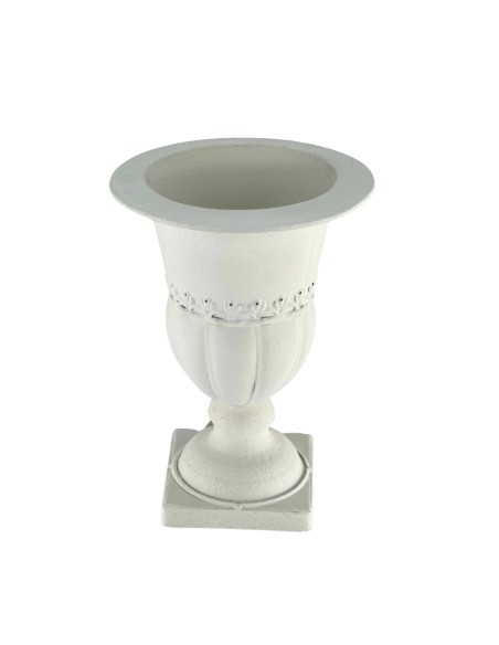 COPA METAL CON BORDE BLANCO ENVEJECIDO16 H22,5