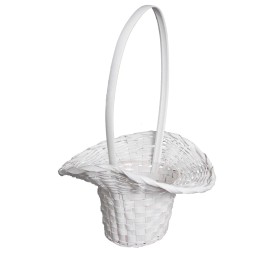 PORTAMACETAS MIMBRE BLANCO  D.13/25H14/33