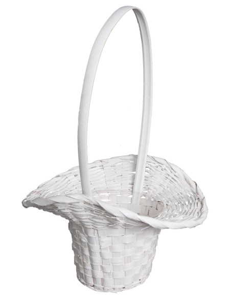 PORTAMACETAS MIMBRE BLANCO  D.13/25H14/33