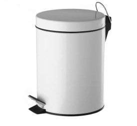PAPELERA 5 LITROS METAL BLANCO 20,50 X 26,50 X 28 CM