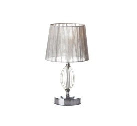LÁMPARA METAL-CRISTAL PLATA 17,50 X 17,50 X 31,50 CM