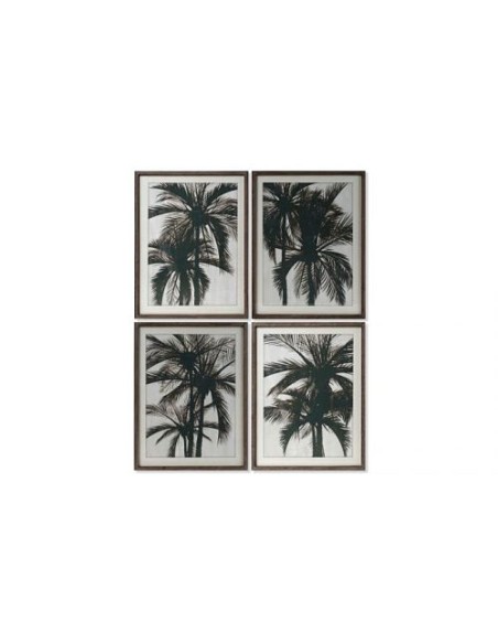 CUADRO MADERA CRISTAL 56X2,5X74 PALMERA 4 SURT.