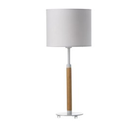 LÁMPARA MADERA METAL BLANCO 22 X 22 X 52 CM