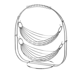 FRUTERO DOBLE METAL CROMADO 37 X 19 X 42 CM