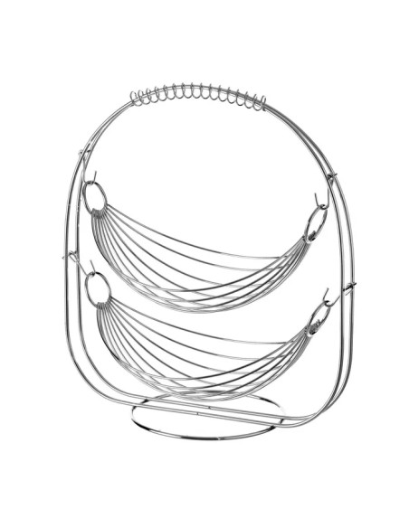 FRUTERO DOBLE METAL CROMADO 37 X 19 X 42 CM
