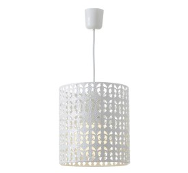 LÁMPARA TECHO METAL BLANCO 23 X 23 X 25 CM