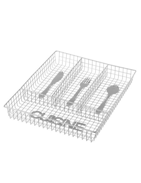 BANDEJA CUBIERTOS CUISINE METAL CROMADO 26,50 X 32,50 X 4,50 BANDEJA CUBIERTOS CUISINE METAL CROMADO 26,50 X 32,50 X 4,50