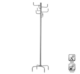 PERCHERO 8 BRAZOS METAL GRIS 40 X 40 X 183 CM