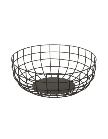 FRUTERO METAL NEGRO 30 X 30 X 11 CM