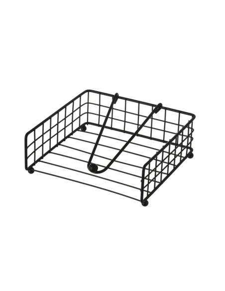 SERVILLETERO METAL NEGRO 19,50 X 19 X 7 CM