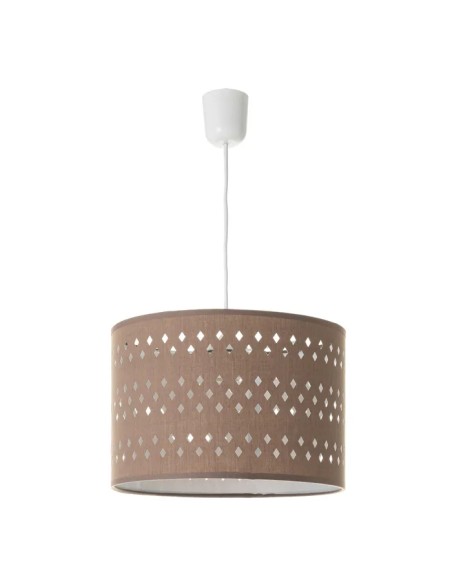LÁMPARA TECHO ALGODÓN-PVC BEIGE 30 X 30 X 20 CM