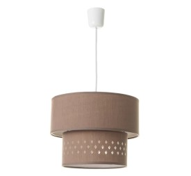 LÁMPARA TECHO ALGODÓN-PVC BEIGE 30 X 30 X 23 CM
