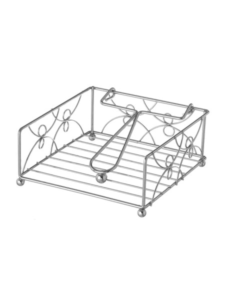 SERVILLETERO METAL CROMADO 18 X 18 X 8 CM