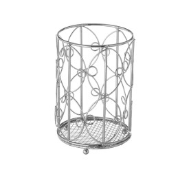 SOPORTE CUBIERTOS METAL CROMADO 11,50 X 11,50 X 17,30 CM