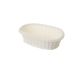 CESTA OVAL PE BLANCO 25,50 X 16,50 X 7 CM