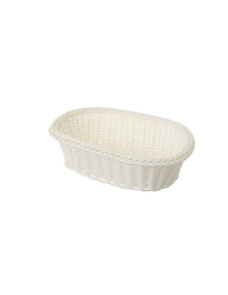 CESTA OVAL PE BLANCO 25,50 X 16,50 X 7 CM