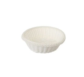CESTA REDONDA PE BLANCO 21,50 X 21,50 X 7 CM
