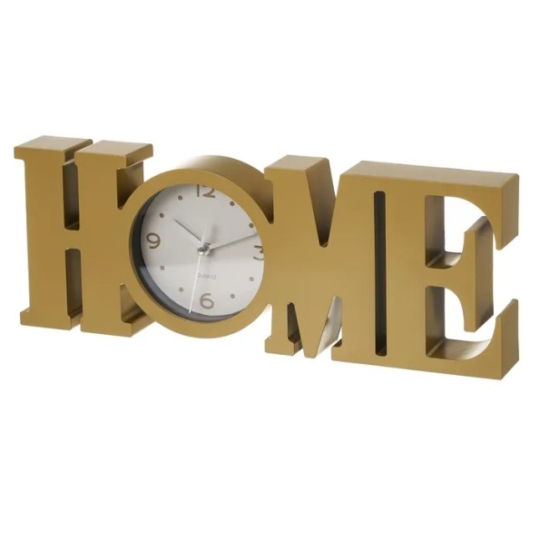 RELOJ HOME PLÁSTICO DORADO MATE 39 X 3,70 X 14,60 CM