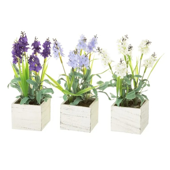 PLANTA LAVANDA 3/C POLIESTER 9 X 9 X 23 CM