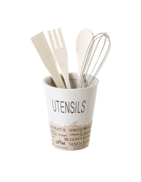 PORTA UTENSILIOS WORDS STONEWARE 12 X 12 X 14,50 CM