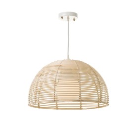 LÁMPARA TECHO METAL-RATÁN NATURAL 38 X 38 X 22 CM