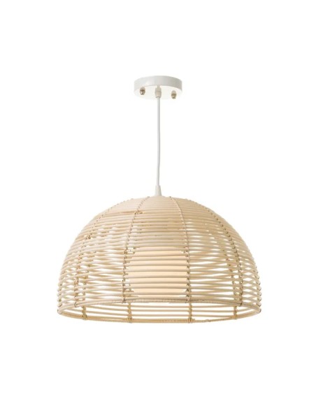 LÁMPARA TECHO METAL-RATÁN NATURAL 38 X 38 X 22 CM