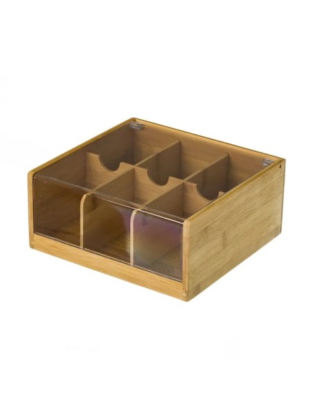 CAJA INFUSIONES BAMBÚ 21,70 X 21 X 10 CM