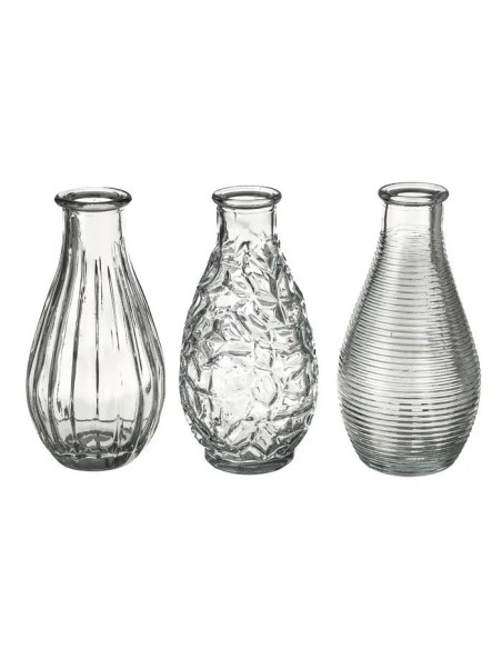 JARRÓN 3/M VIDRIO 7 X 7 X 14 CM