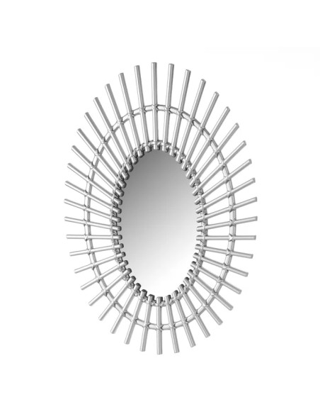 ESPEJO PARED PLÁSTICO PLATA 34,50 X 1,50 X 49,50 CM