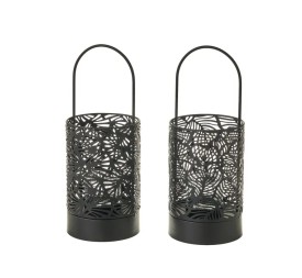 PORTAVELAS 2/M METAL NEGRO 12,20 X 12,20 X 31 CM