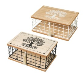 CAJA 2/C MDF-METAL 25 X 16,50 X 10,50 CM