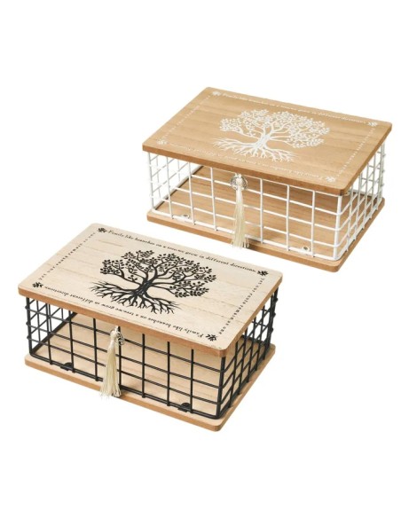 CAJA 2/C MDF-METAL 25 X 16,50 X 10,50 CM