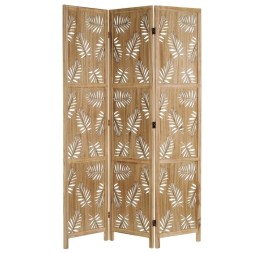 BIOMBO MADERA NATURAL HOJAS 115 X 1,90 X 170 CM