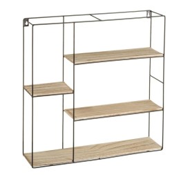 ESTANTERÍA 4 LEJAS PAULONIA-METAL NEGRO 50 X 12 X 50 CM